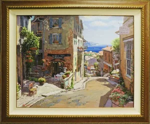 s.sam Park Haute De Cagnes Giclee Canvas Hand Signed Fine Art, Framed