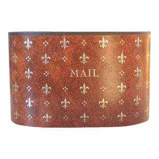 Vintage Mail Holder With Fleur De Lis Motif For Sale
