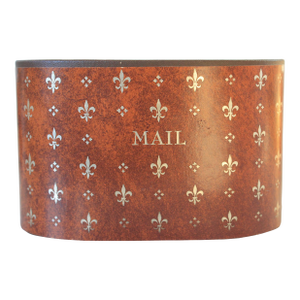 Vintage Mail Holder With Fleur De Lis Motif