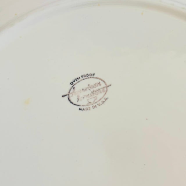 Mid Century American Ironstone Blue Flower Dinner Plates - Set of 6 For Sale - Image 14 of 14