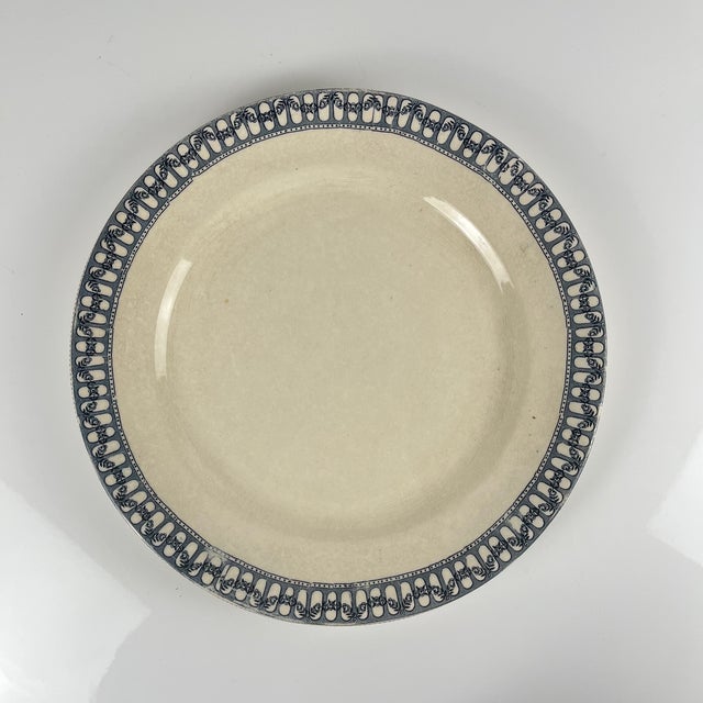 Ceramic Round Ironstone Dish from Salins, 1890s For Sale - Image 7 of 12
