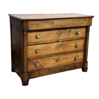 19th Century Empire Cherry Wood Chest of Drawers For Sale