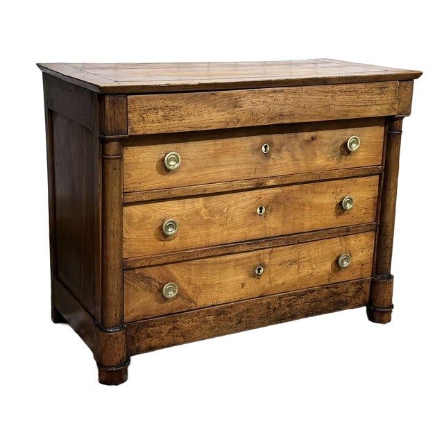 19th Century Empire Cherry Wood Chest of Drawers For Sale