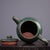 Green Mid 20th Century Lacquer Yixing Zisha Teapot, Abalone Shell Inlaid Swirl Pattern Chinoiserie Tea Ware For Sale - Image 8 of 9