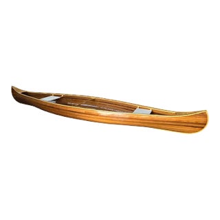 Vintage Cedar Strip Canoe. Usa, C. 1970's For Sale