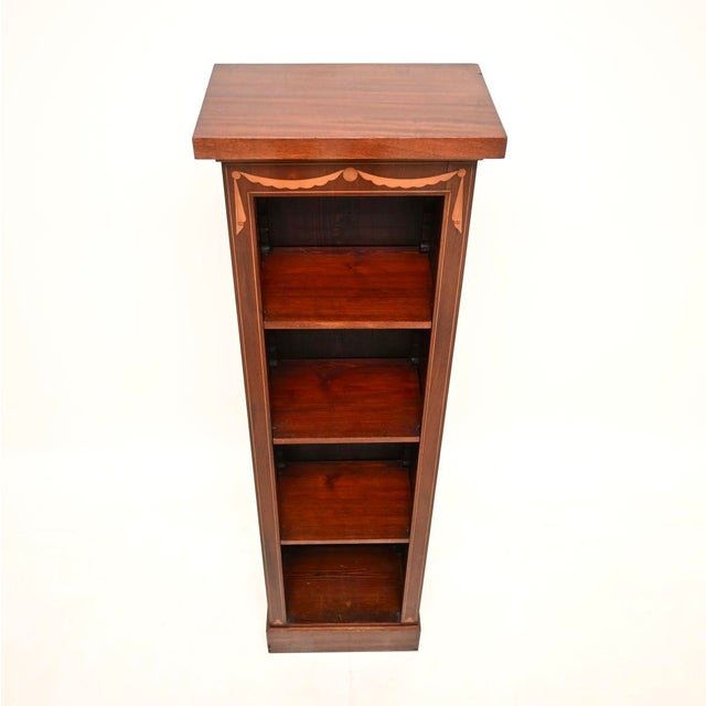Slim Antique Georgian Open Bookcase, 1900 For Sale - Image 6 of 11