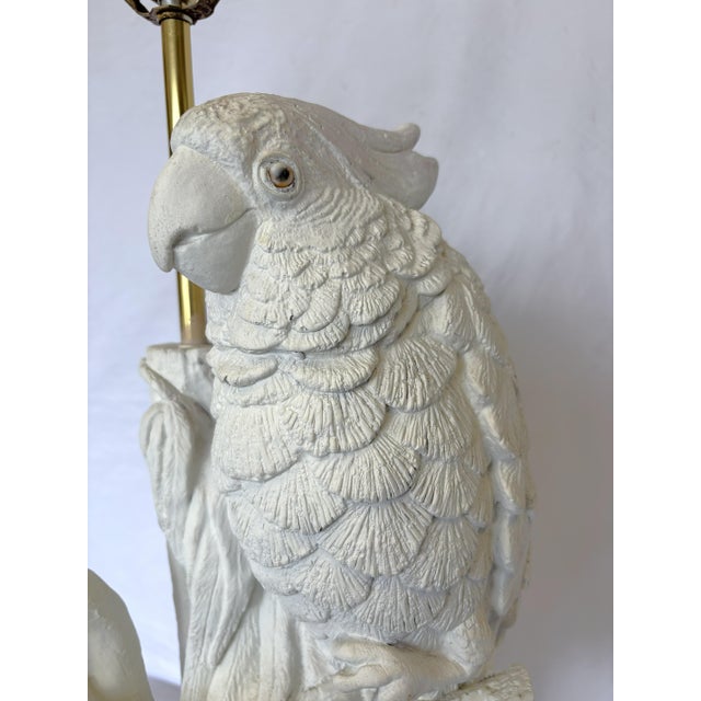 Vintage Mid Century Modern Coastal Tropical Bird Lamp For Sale In West Palm - Image 6 of 18