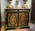 Gothic Gothic Revival Display Cabinet – Ornate Black Finish, Marble Top & Gold Leaf Accents For Sale - Image 3 of 3