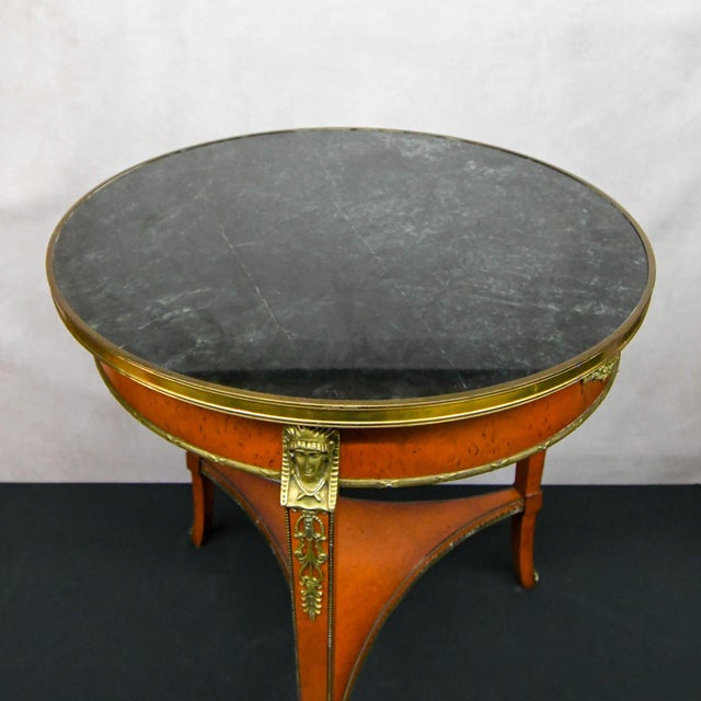 Wood Pair of John Widdicomb Egyptian Revival Round Wood Side Tables For Sale - Image 7 of 9