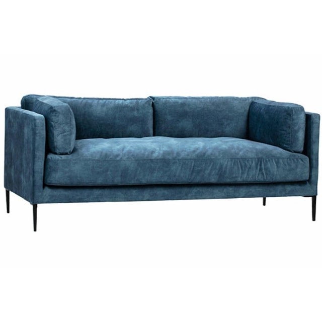Highly durable velvet fabric with Metal legs The frame is made from solid wood. Dimensions: 75W 35D 28T