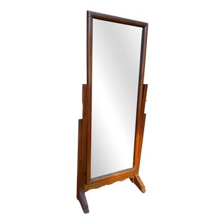 Art Deco Swivel Mirror in Oak, 1930s For Sale