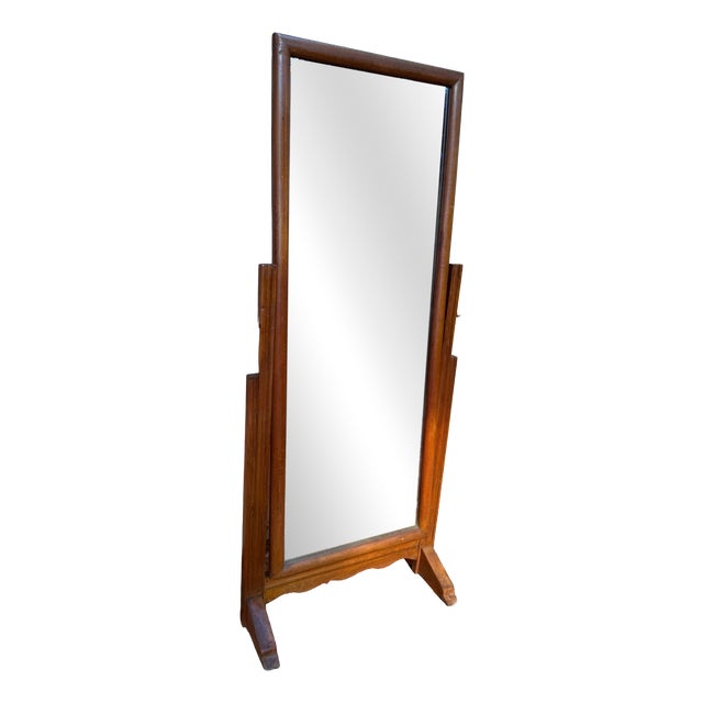Art Deco Swivel Mirror in Oak, 1930s For Sale