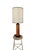 Mid-Century Geometric Table Lamp With Textured Column and Drum Shade For Sale - Image 4 of 9