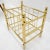 Solid Brass Tube Vintage Mid Century Modern Caddy Magazine Rack Ball Finial MINT!