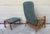 Folke Ohlsson Dux Teak Oak Danish Modern Lounge Chair Ottoman Recliner Vintage For Sale - Image 10 of 11