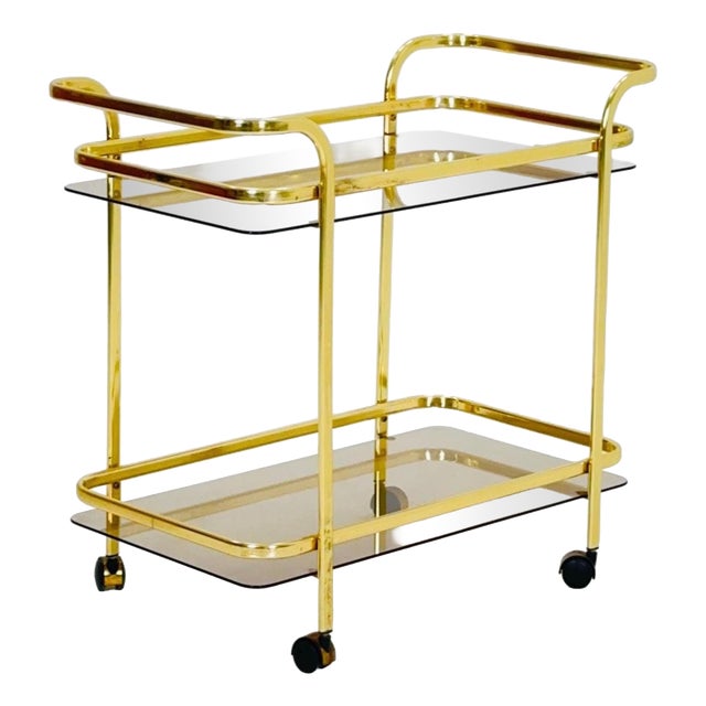 Hollywood Regency Martini Serving Bar Cart, 1950s For Sale