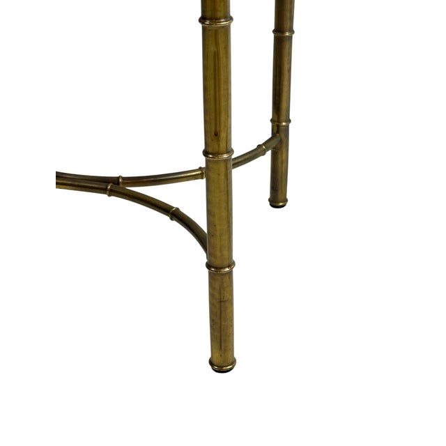 Mid 20th Century Brass Hollywood Regency Faux Bamboo Tray Table For Sale - Image 4 of 14
