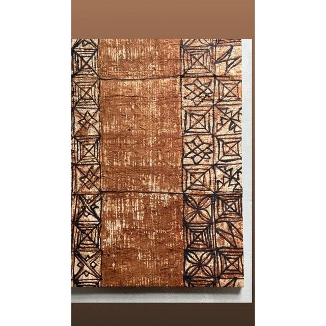 Large Vintage Framed Tapa Textiles For Sale - Image 4 of 11