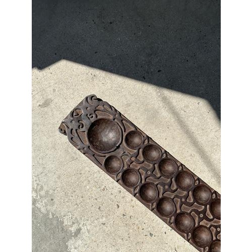 Large Traditional Indonesian Carved Wood Congklak Mancala Game For Sale - Image 10 of 18