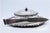 Butter Dish in Embossed Silver with Cut Glass Core, Knob Lid and Knife, in Very Good conditions. Designed 1920 to 1949...