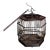Vintage Chinese Huali Rosewood Hexagonal Bird Cage With Matching 60cm Wooden Pole For Sale