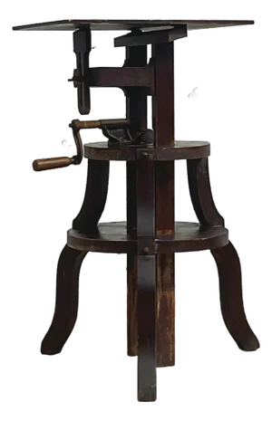 Vintage Boho Primitive Crank Pedestal