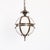 3pc Set Vintage Art Deco Old Fixture Ceiling Brass Hanging Pendant Light Milk Glass Shade Lamp For Sale - Image 4 of 5