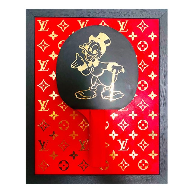 Andrea Van Der Hoeven, Picsou Paddle, 2022, Mixed media on wood For Sale