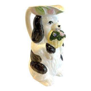 C1993 Haldon Group Ceramic Dog Pitcher For Sale