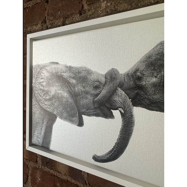 Contemporary "Love" Contemporary Photograph on Silver Metallic Canvas, Size 00 For Sale - Image 3 of 12