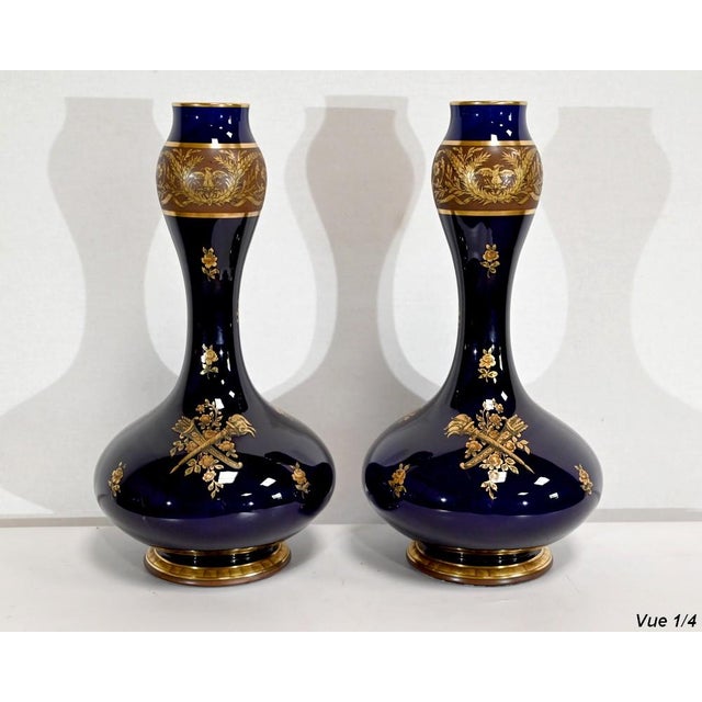 Antique Earthenware Vases by Jaget & Pinon, Set of 2 For Sale - Image 4 of 18