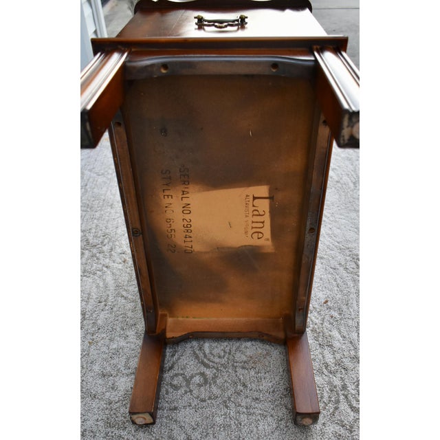 Vintage Lane Pair of Diminutive Chippendale Style Mahogany Two Drawer Chest of Drawers For Sale - Image 10 of 11