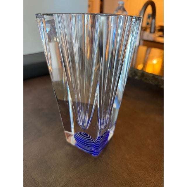 Kosta Boda Kosta Boda Blue Orbit Vase For Sale - Image 4 of 8