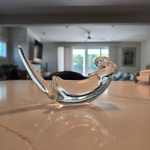 1980s Steuben Crystal Sea Otter Sculpture by James Houston For Sale - Image 6 of 17