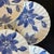1930s Antique Blue Ridge Southern Potteries Hand Painted Blue and White Flower Plates - Set of 8 For Sale - Image 5 of 6
