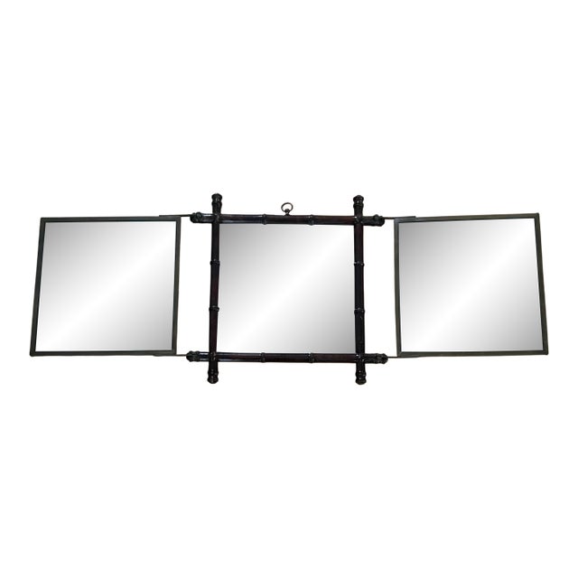 Asian Style Trifold Mirror For Sale