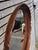 1920 Regency Style Solid Walnut Handmade American Round Mirror. For Sale - Image 13 of 16