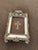 Mirrored shadow box with ornate cross. Free standing. This cross sat on a table top in our San Fe, Mexico family home....