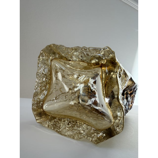 Amber Kallio Brutalist Art Glass Vase by Kaj Blomqvist for Kumela, Finland, 1970s For Sale - Image 14 of 17