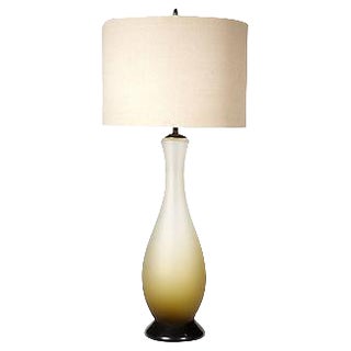 1960s Italian Frosted Glass Table Lamp For Sale