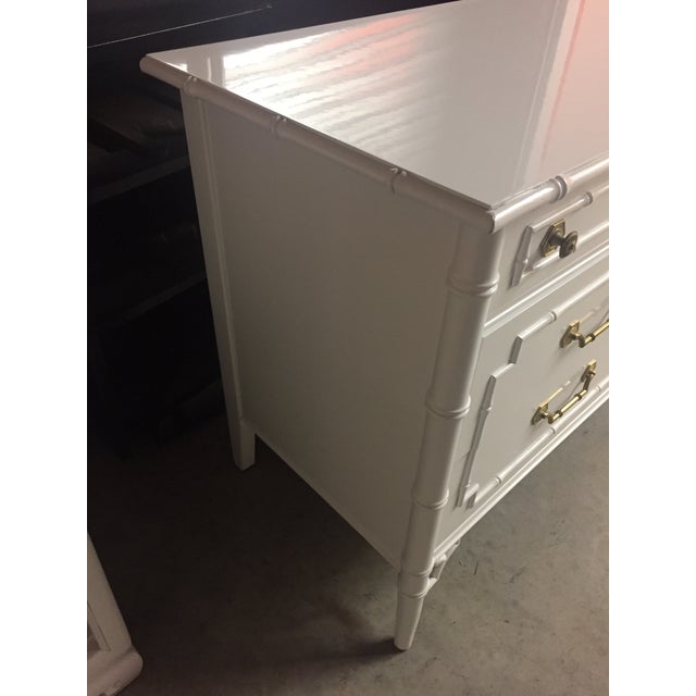Thomasville White Lacquered Faux Bamboo Allegro Dresser Chairish