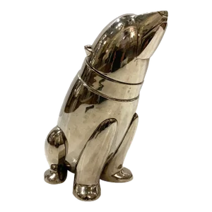 1950s Plated Silver Polar Bear Cocktail Shaker