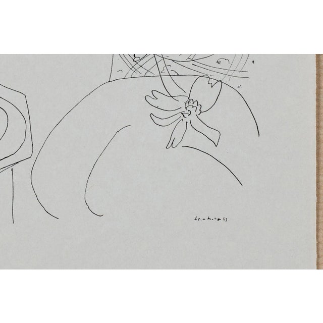 Henri MATISSE (after) Femme et vase de fleurs Lithograph of 1935 on Johanot paper Signed in the plate Dimensions: 24x19 cm...