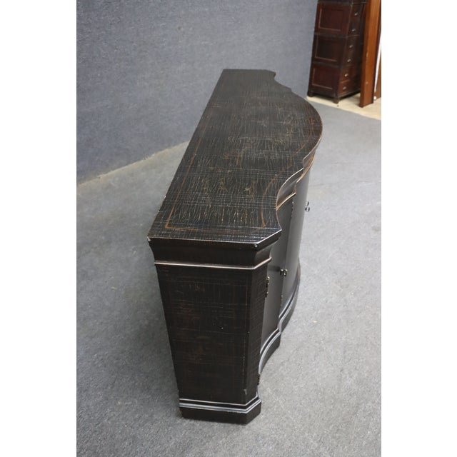 Ethan Allen Chinoiserie Serpentine Console Cabinet / Sideboard For Sale - Image 15 of 16
