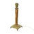 High-quality classic column or pedestal table lamp, made of onyx marble and brass, presumably mid-20th century, France....