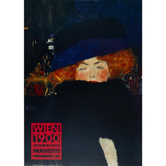 Femme Au Chapeau Poster after Gustav Klimt For Sale - Image 6 of 6