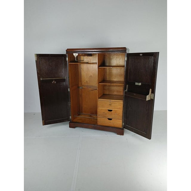 Wood Small Art Deco Wardrobe For Sale - Image 7 of 18