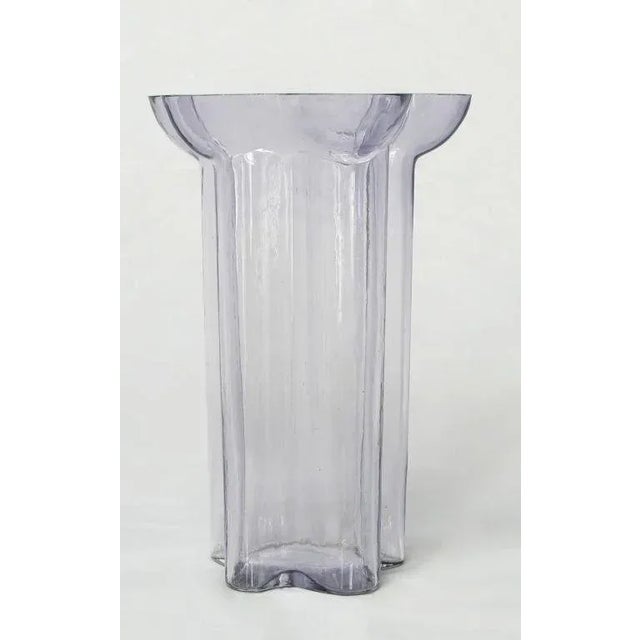 Modern 1960s Pentafoil Italian Tronchi Glass Vase For Sale - Image 3 of 5