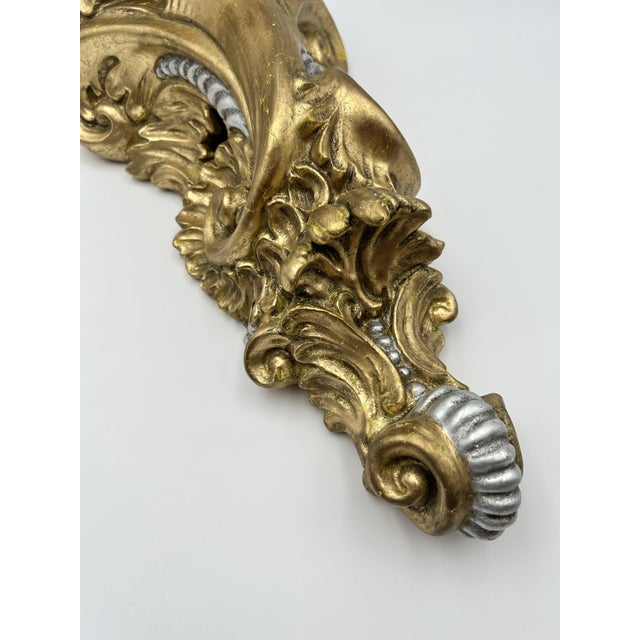 1970s Pair of Large Gold Colored Wall Sconces Made in Italy For Sale - Image 13 of 13