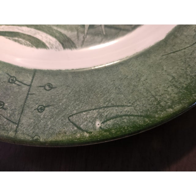 1950s Mid-Century Royal China "Colonial Homestead" Green Transferware - 16 Piece Set For Sale In Greensboro - Image 6 of 9